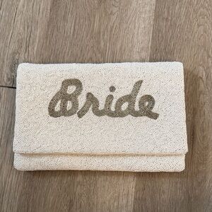 Francesca's Collections Cream Bride Clutch